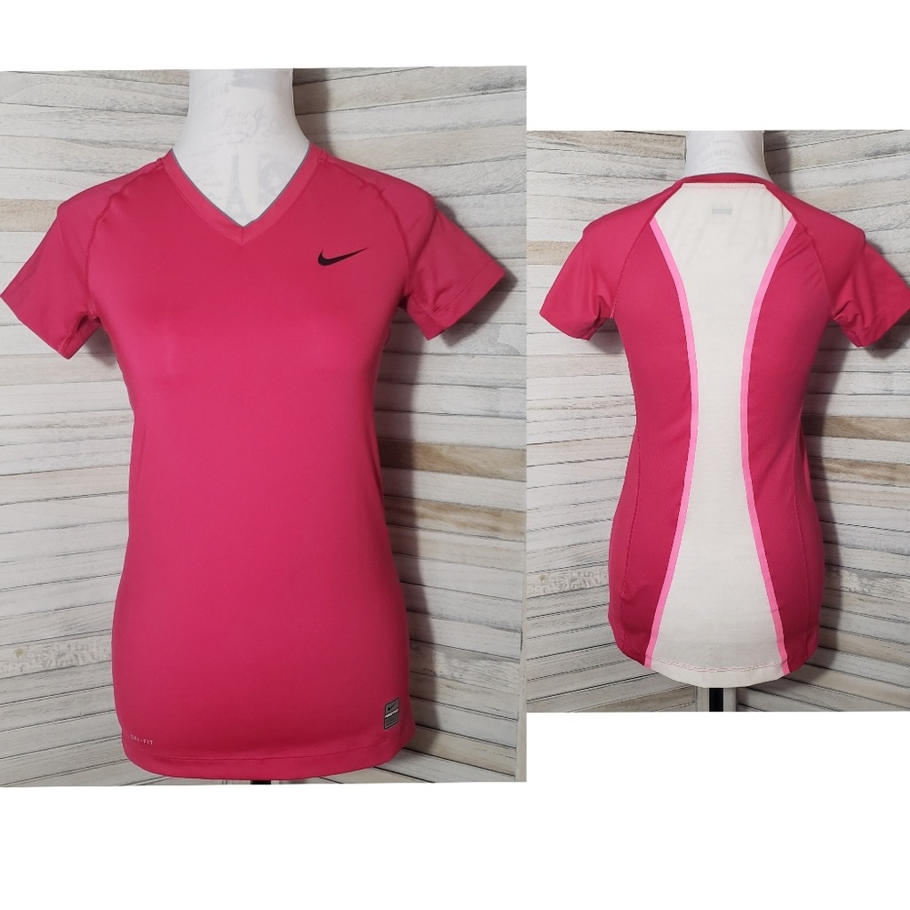 Nike Pro Dri Fit Mesh Short Sleeve Compression Top